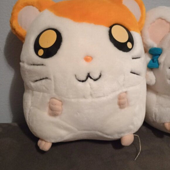 Vintage LARGE Anime Cartoon Hamtaro Bijou Ribon-Chan Hamster Japanese Plush lot - Picture 2 of 9